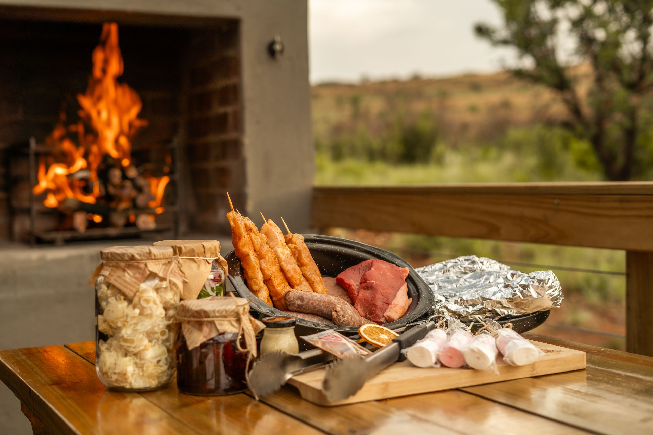 africamps at milorho magaliesberg glamping braai basket